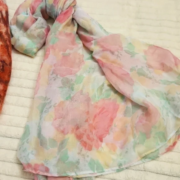 Scarf Bundle Floral abstract Winter Lagenlook Casual Coastal Cottagecore - Picture 3 of 5